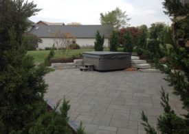 Outdoor Hot tub with tree cover