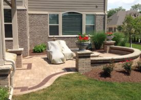 Outdoor patio with patio chairs